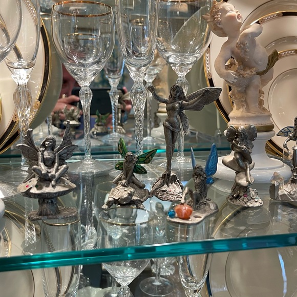 4” Tall 1981 Gallo Pewter Fairy Faerie Pixie Figurine Crystal - Picture 12 of 13